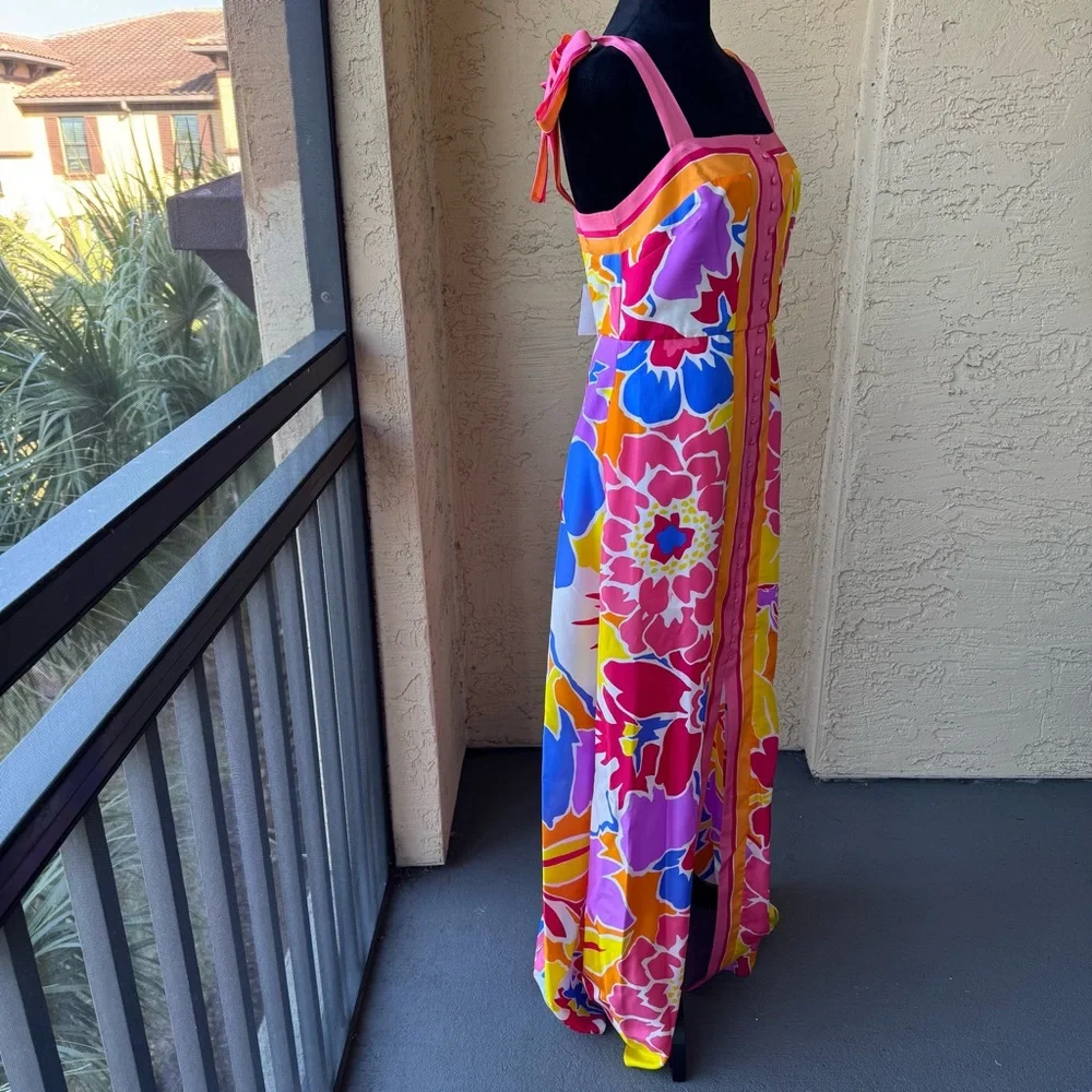 Trina Turk Cami Sleeveless Maxi Dress Sz 6 - Picture 6 of 16